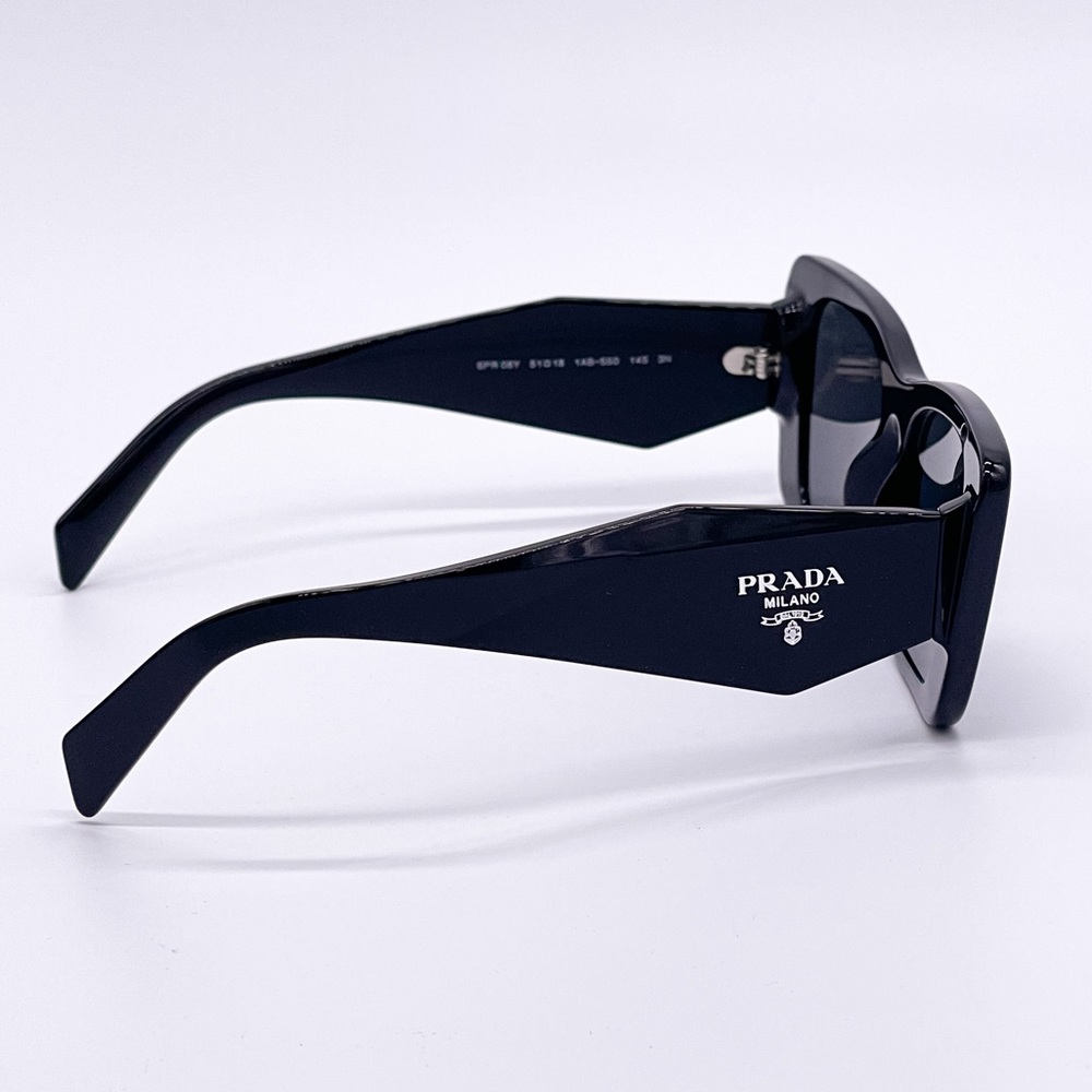 NEW PRADA BLACK CAT EYE SUNGLASSES PR08YS 1AB5S0 EYEWEAR PRADA SPR 08Y - Picture 7 of 10